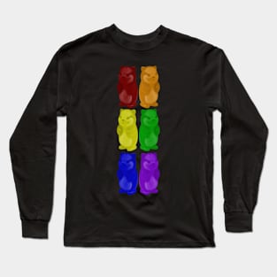 Rainbow gummy otters Long Sleeve T-Shirt